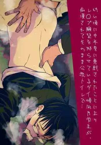 Osanai koro ni Chuunen Otoko ni Itazura Sareta Koto ni Yori Rape Ganbou o Kojirasete Iru Gay Keikou M Gakusei ga, Chikan Sarete Sonomama Koushuu Toile de...