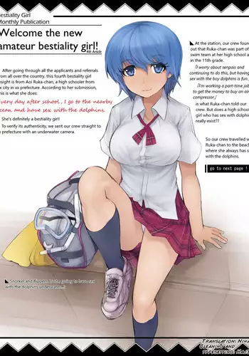 [Abubu] Gakkou no Kaeri ni Chikaku no Umi de Iruka to Ecchi suru no ga Nikka no JK | A high school girl's daily routine is to have sex with dolphins in the nearby sea on the way home from school. [English]